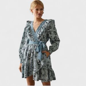 🦋ANTHROPOLOGIE 🦋 Ruffle Wrap Minidress